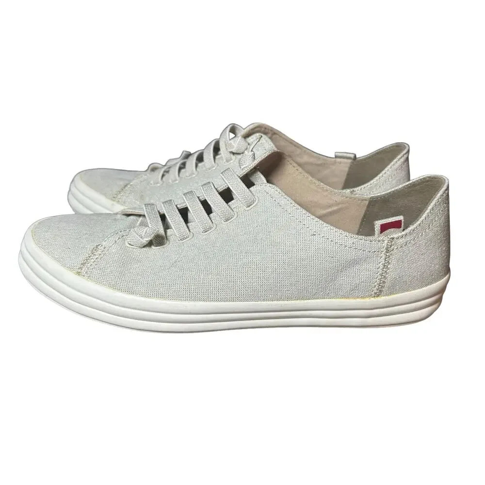 Camper Hoops 200604 light tan color cotton fabric sneakers size 41 US 10